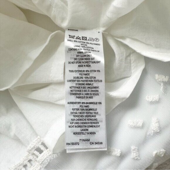 NWT French Connection Adeona Lawn Lace Mix French White Maxi Dress Size 10 - Picture 13 of 14